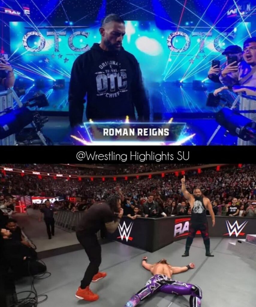 The Tribal Chief Strikes Again: Roman Reigns Returns and Attacks Seth Rollins on WWE Monday Night RAW