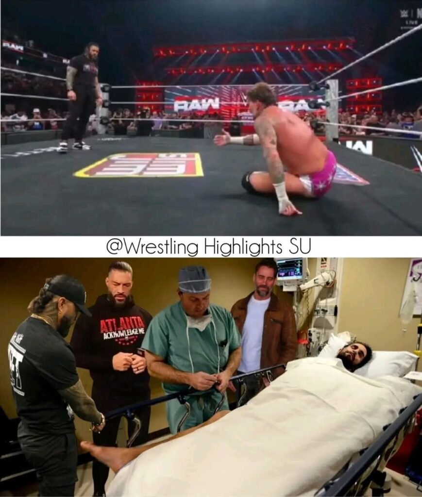 Roman Reigns and CM Punk Visit Seth Rollins at the Hospital After RAW