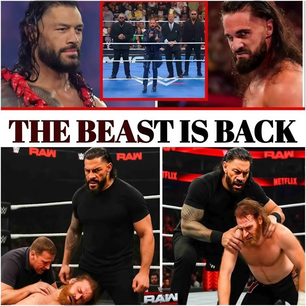 WWE SHOCK: ROMAN REIGNS RETURNS TO AID SAMI ZAYN IN DEMOLITION OF SETH ROLLINS’ FACTION
