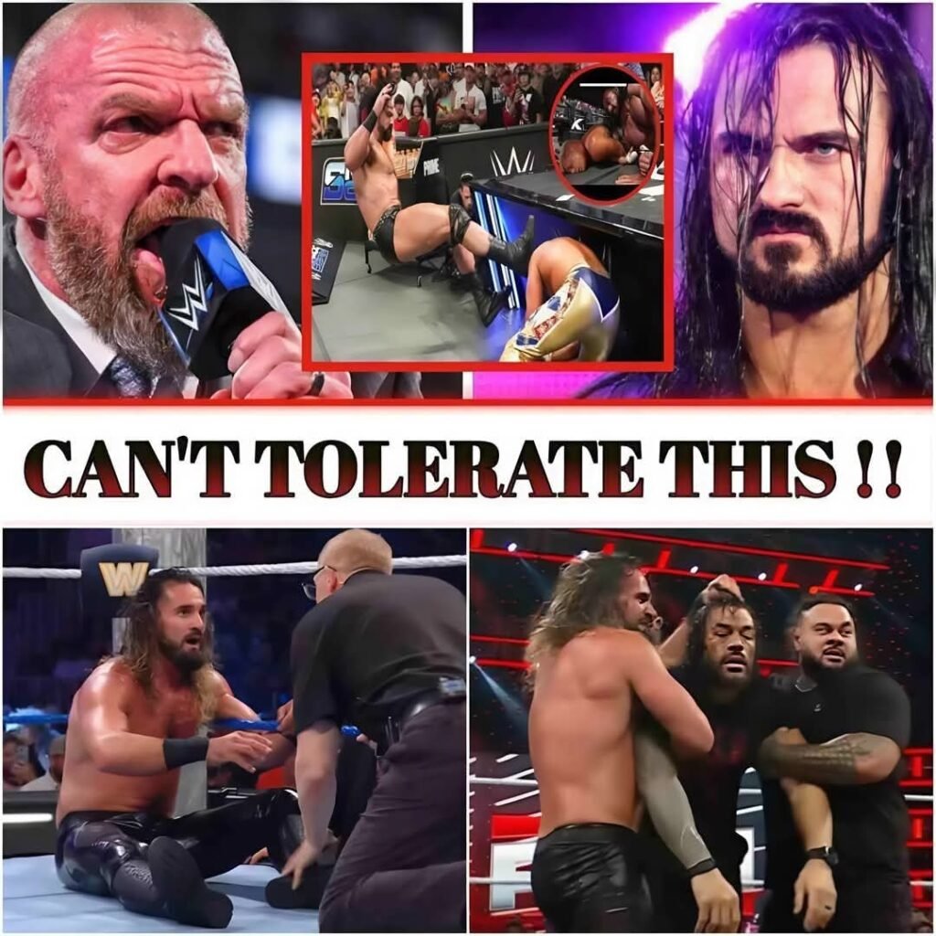 “WE DON’T DO THAT HERE”: TRIPLE H STRIPS SETH ROLLINS OF TITLE & FIRES HIM IN SHOCKING TURN OF EVENTS