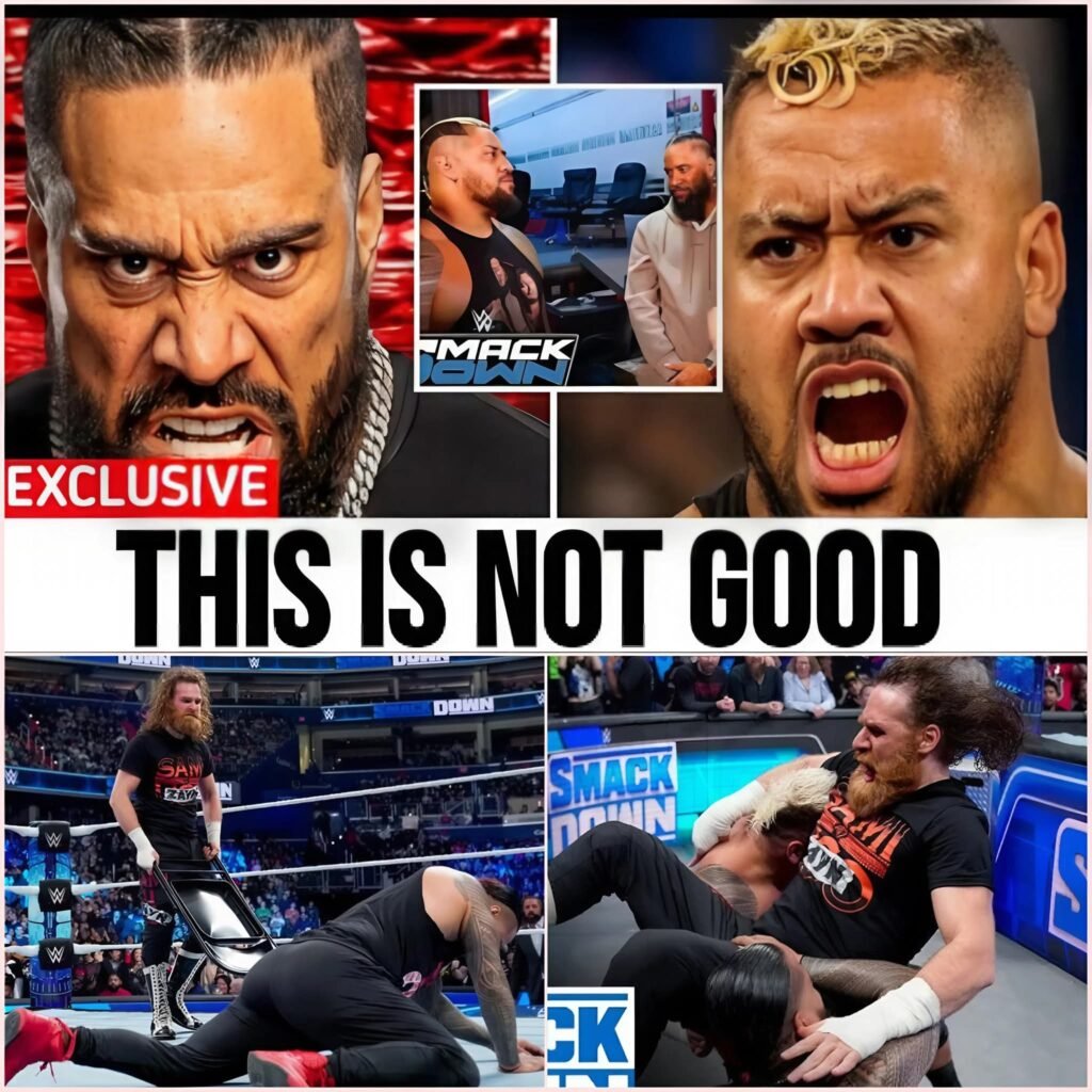 WAR INCOMING! JIMMY USO & SAMI ZAYN IN A CROSS FIRE WITH SOLO SIKOA BACKSTAGE ON SMACKDOWN
