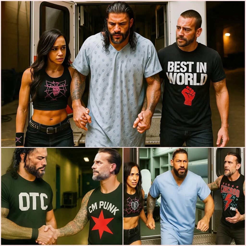 AJ Lee BRINGS BACK Roman Reigns from Ambulance to Confront Seth Rollins’ Team at WWE Raw