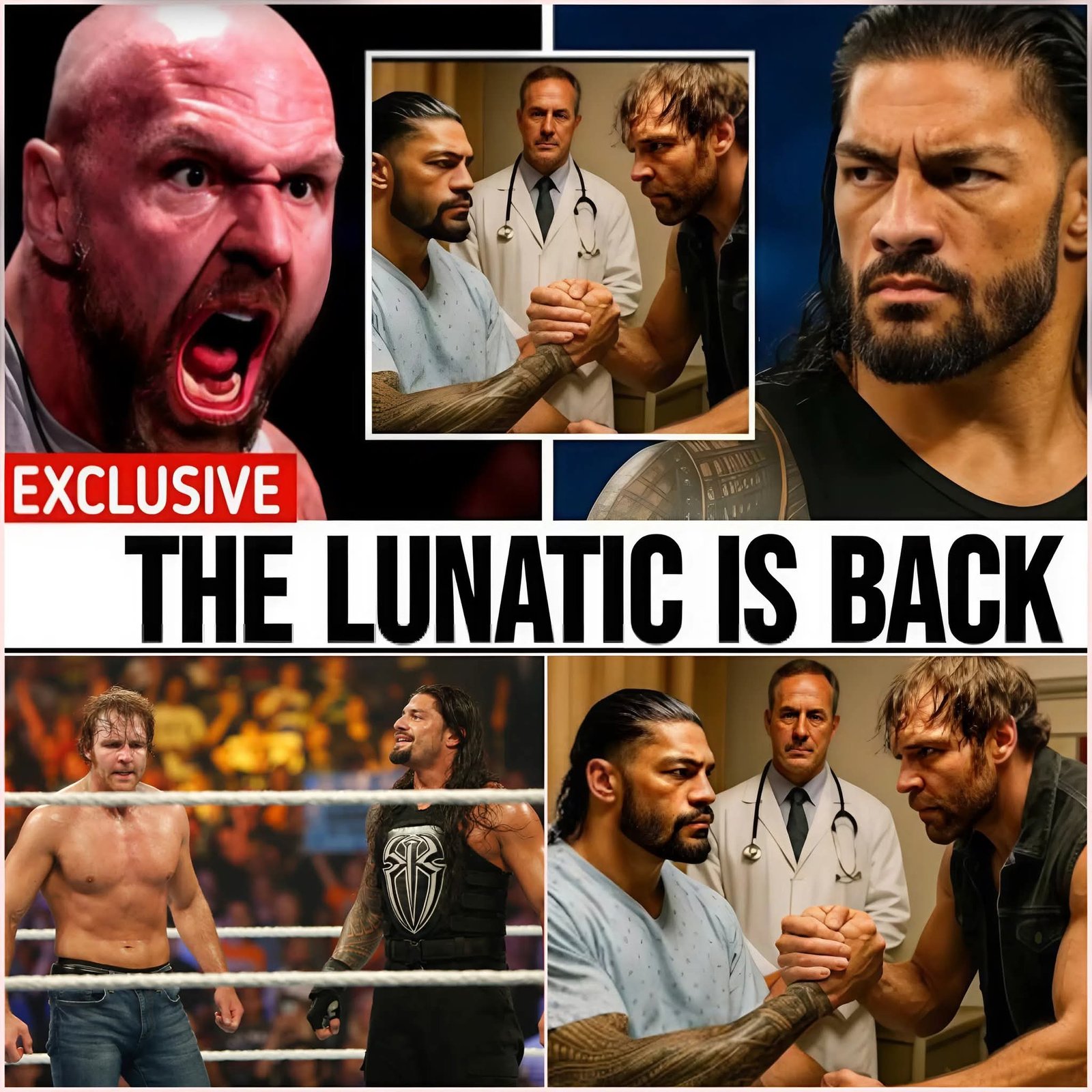 Jon Moxley Meets and Joins Forces with Roman Reigns in Hospital After Fatal Attack in Clash in Paris