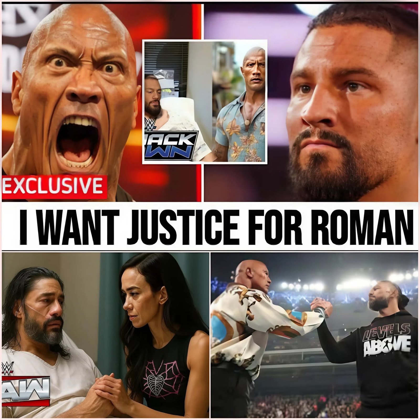 The Rock Breaks Silence After Roman Reigns’ Hospitalization