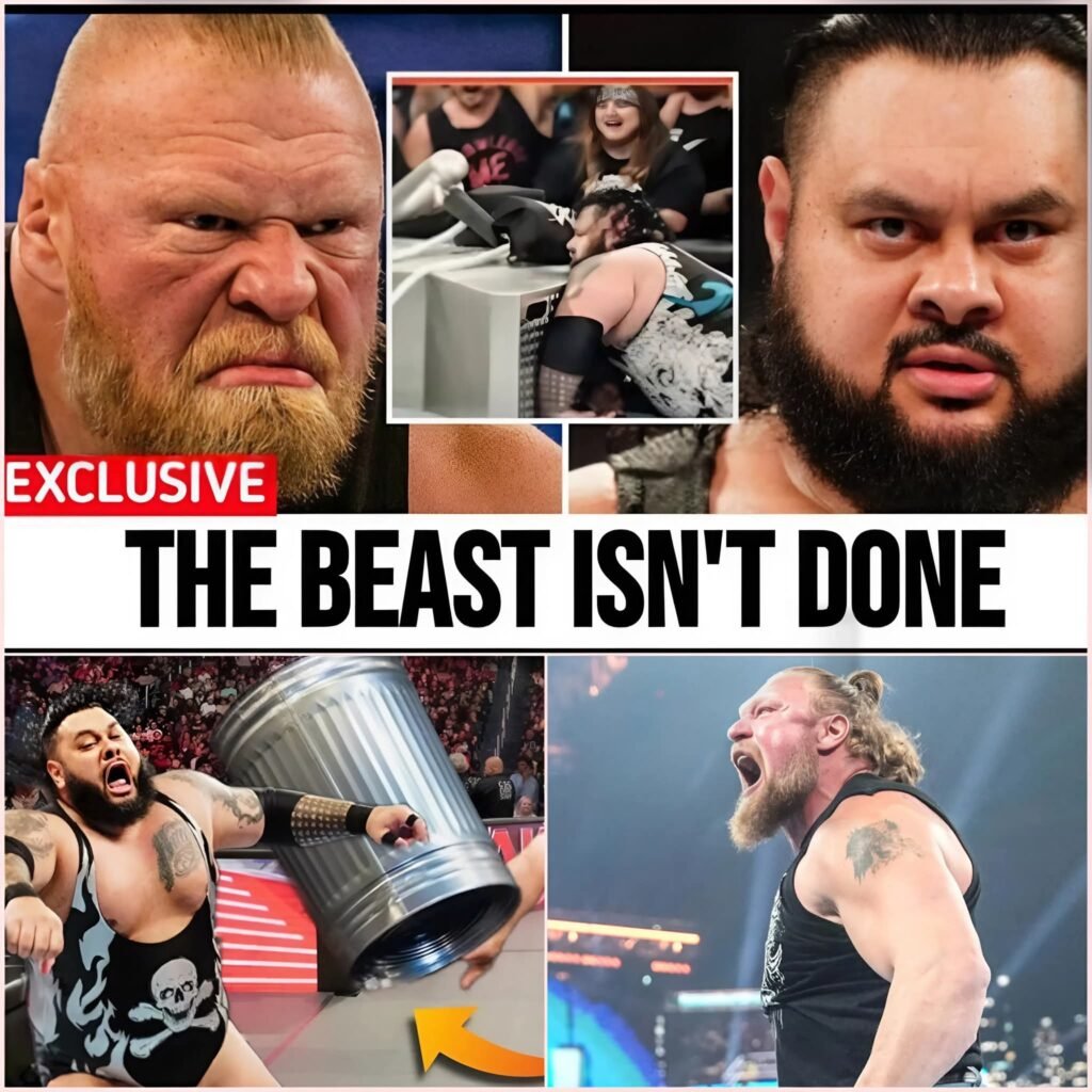 The Beast Brock Lesnar Attacks Bronson Reed in Epic Backstage Confrontation