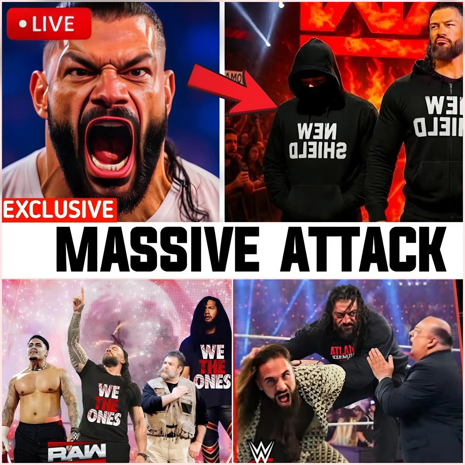 ROMAN REIGNS RETURNS WITH NEW SHIELD MEMBERS — DESTROYS PAUL HEYMAN & SETH ROLLINS