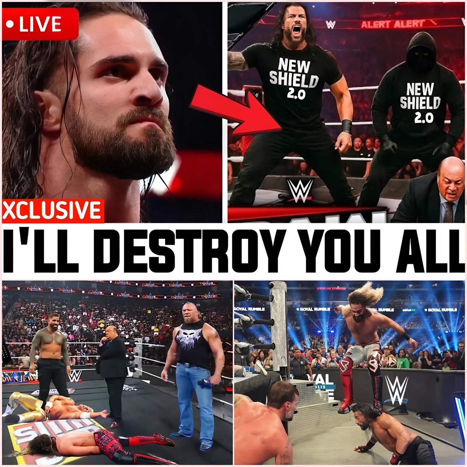 SETH ROLLINS PLANS REVENGE AGAINST ROMAN REIGNS AND THE NEW SHIELD AT CROWN JEWEL