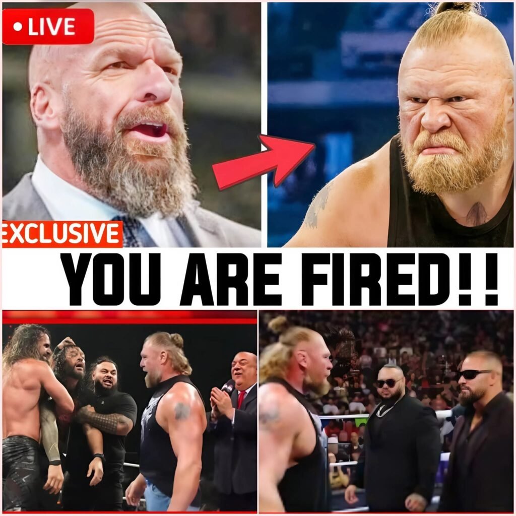 TRIPLE H’S SHOCKING DECISION: BROCK LESNAR FIRED AFTER BRUTAL ASSAULT ON BRONSON REED! 😱🔥