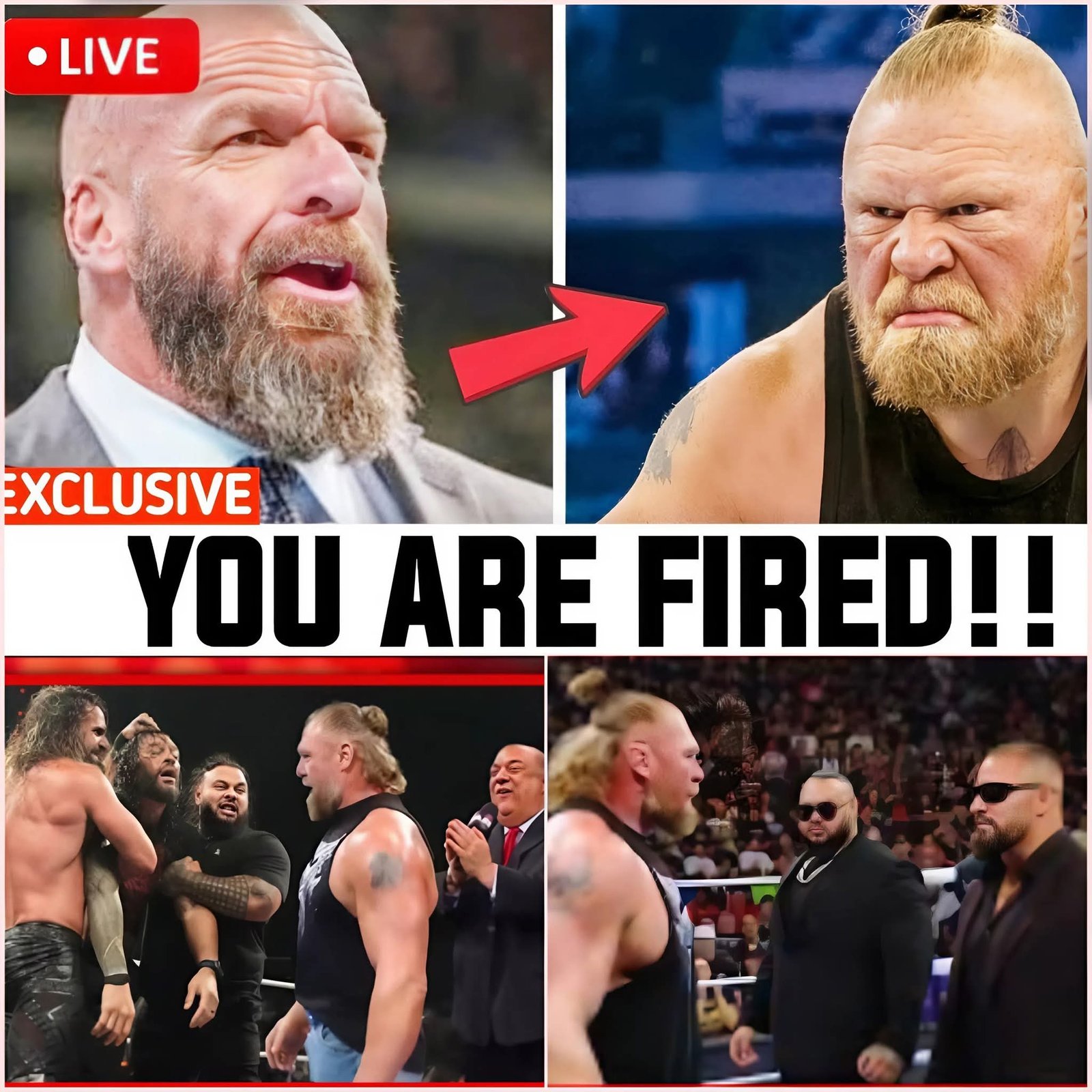 TRIPLE H’S SHOCKING DECISION: BROCK LESNAR FIRED AFTER BRUTAL ASSAULT ON BRONSON REED! 😱🔥