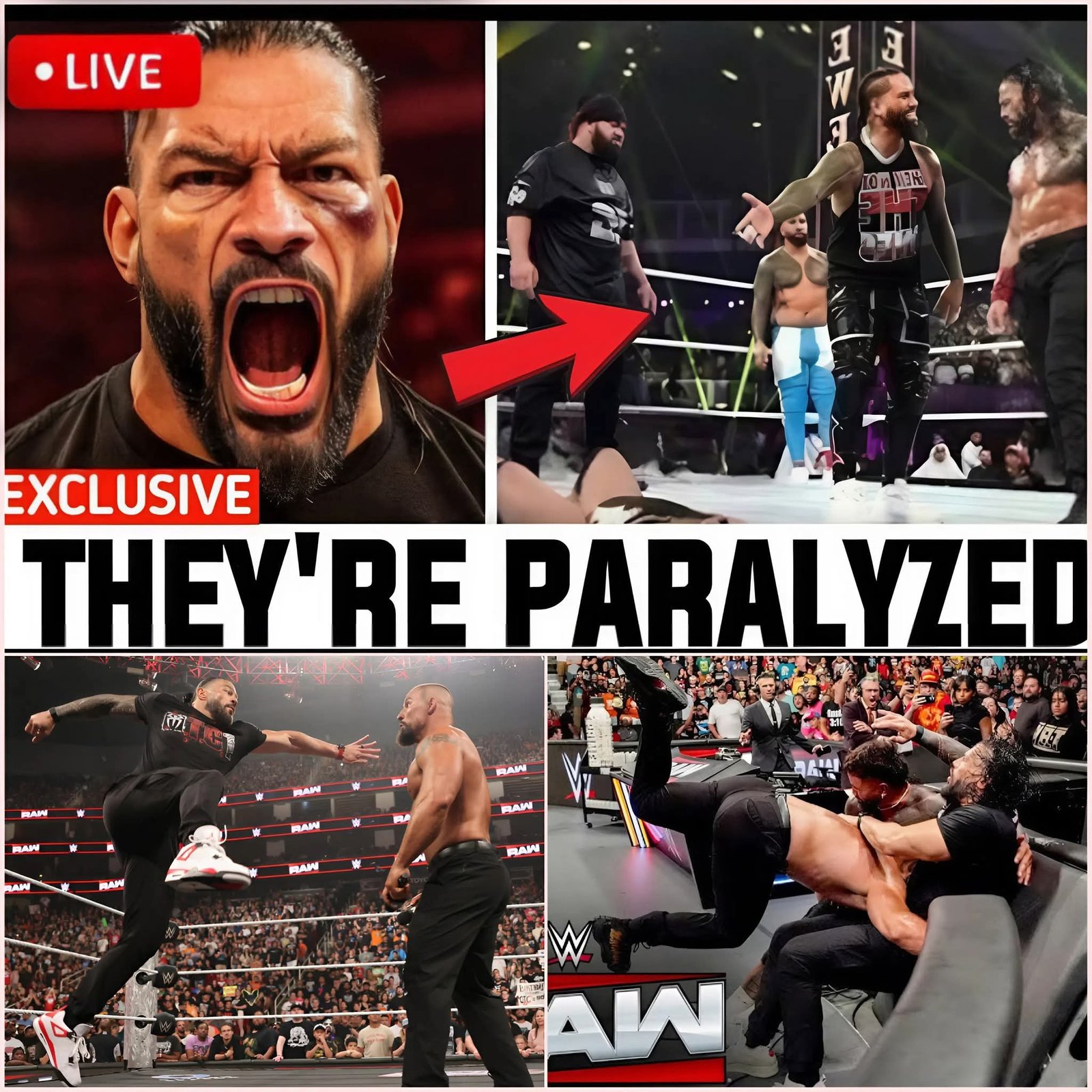 Roman Reigns and The Usos Launch a Massive Attack on Bronson Reed & Bron Breakker: Chaos Erupts on SmackDown