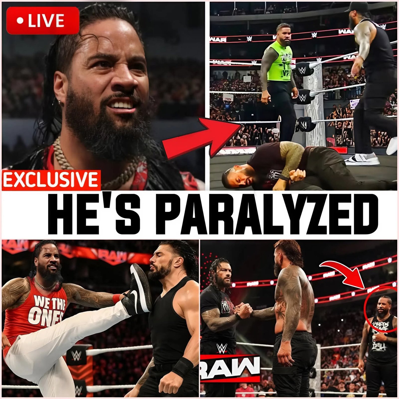 “BLOODLINE BETRAYAL‼️ Jimmy Uso Shocks the WWE Universe by Attacking Roman Reigns on RAW”