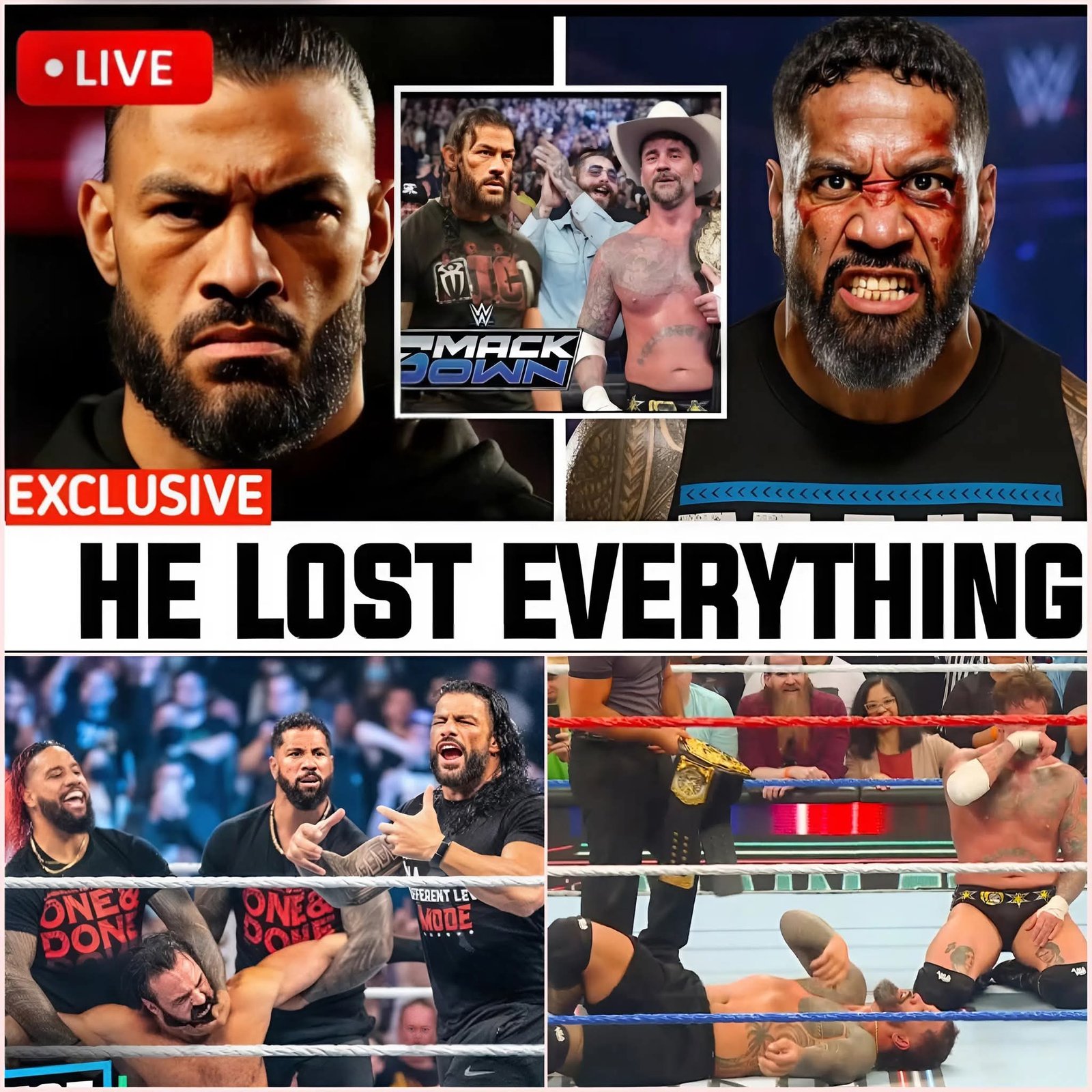 Roman Reigns’ Emotional Message to Jey Uso After the Shocking Loss to CM Punk