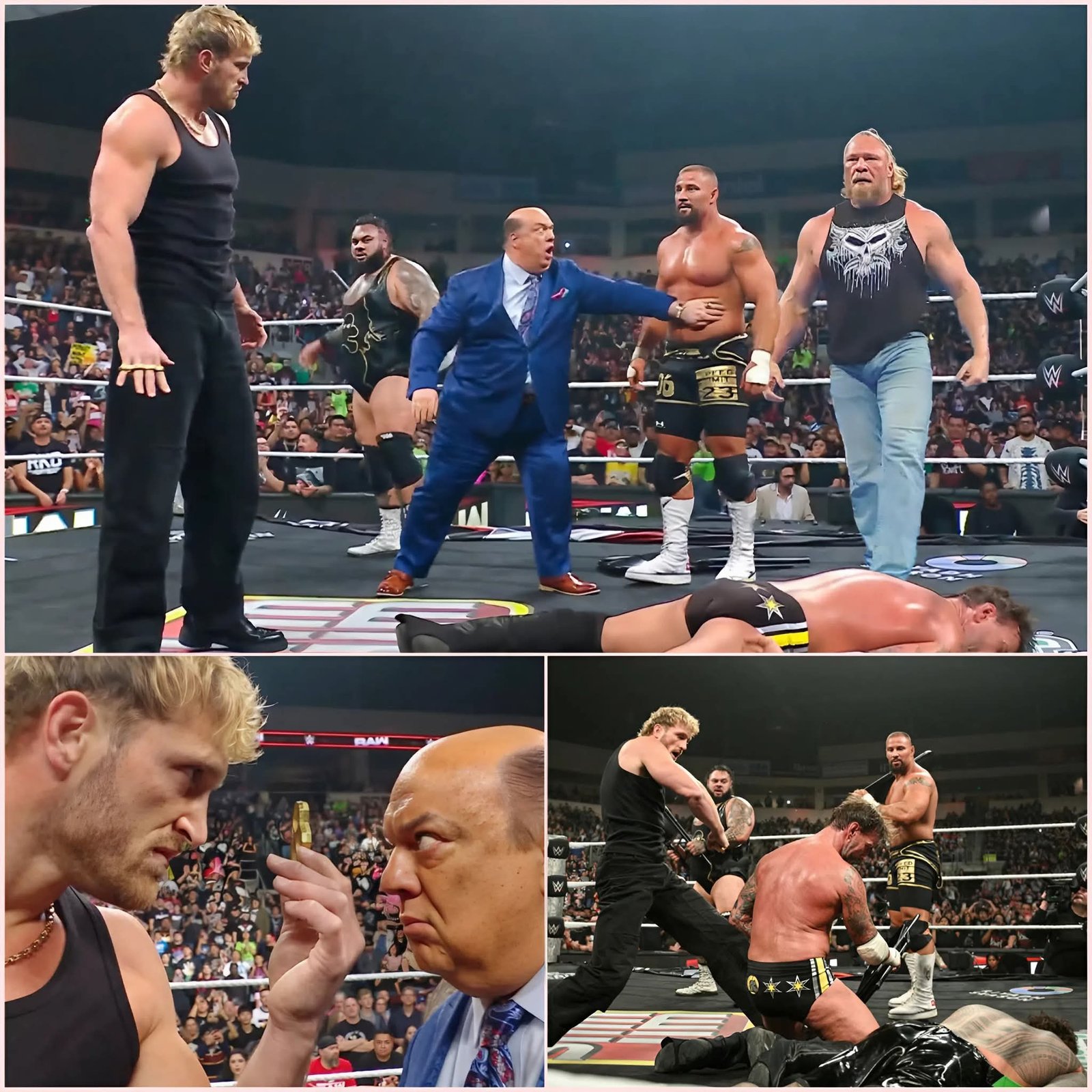 Logan Paul Betrays CM Punk and Joins Paul Heyman’s “The Vision” Faction in a Shocking WWE Raw Twist! 😱🔥