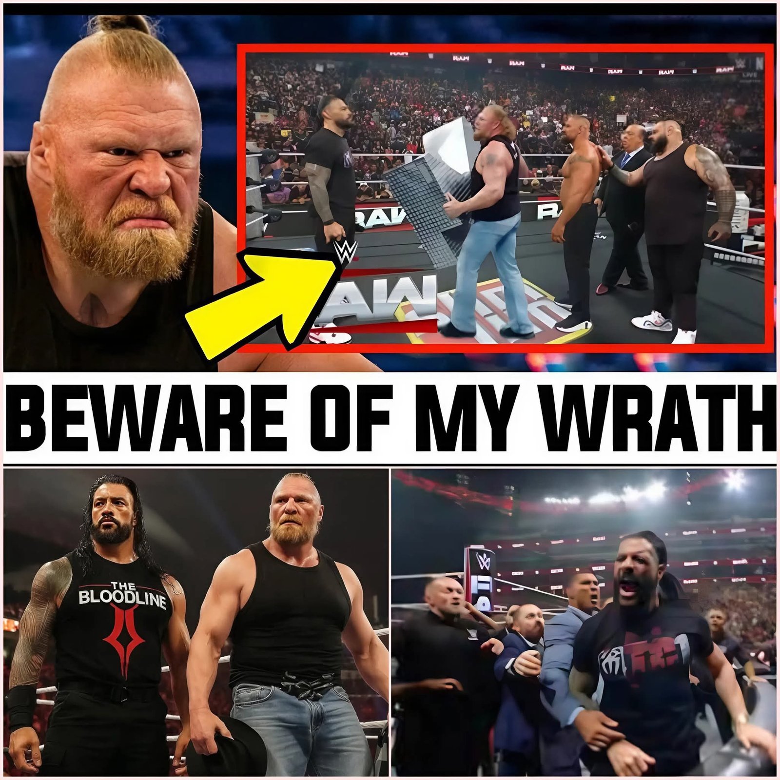 BROCK LESNAR AND PAUL HEYMAN SEND TERRIFYING MESSAGE TO ROMAN REIGNS AHEAD OF WAR GAMES