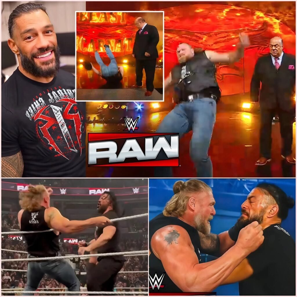 Roman Reigns MOCKS Brock Lesnar’s Slip BOTCH Movement at WWE Raw! 😱😭😱