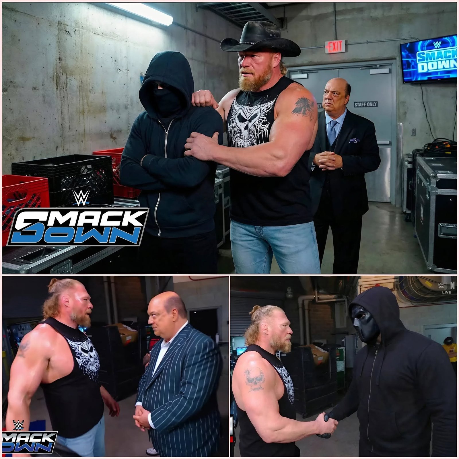 Mystery Man SPOTTED With Brock Lesnar and Paul Heyman Backstage at WWE SmackDown! 😭😂😭