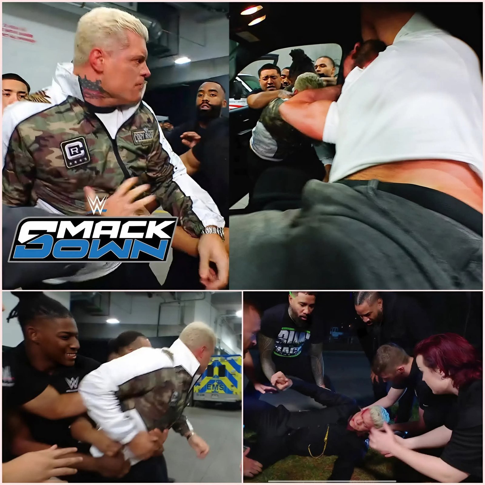 Cody Rhodes Launches Brutal Backstage Assault on Drew McIntyre at WWE SmackDown — Chaos Erupts 😱