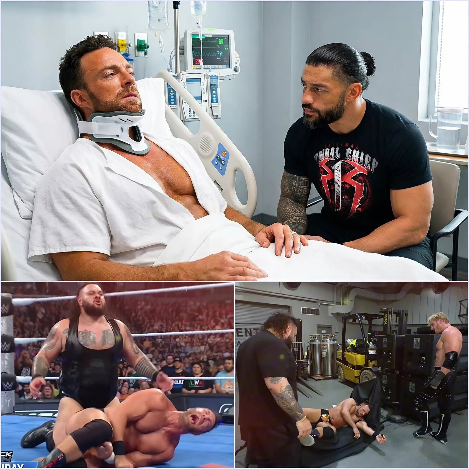 🚨 ROMAN REIGNS SHOCKS THE WWE UNIVERSE WITH EMOTIONAL HOSPITAL VISIT TO LA KNIGHT AFTER BRUTAL RAW ATTACK 😱😭