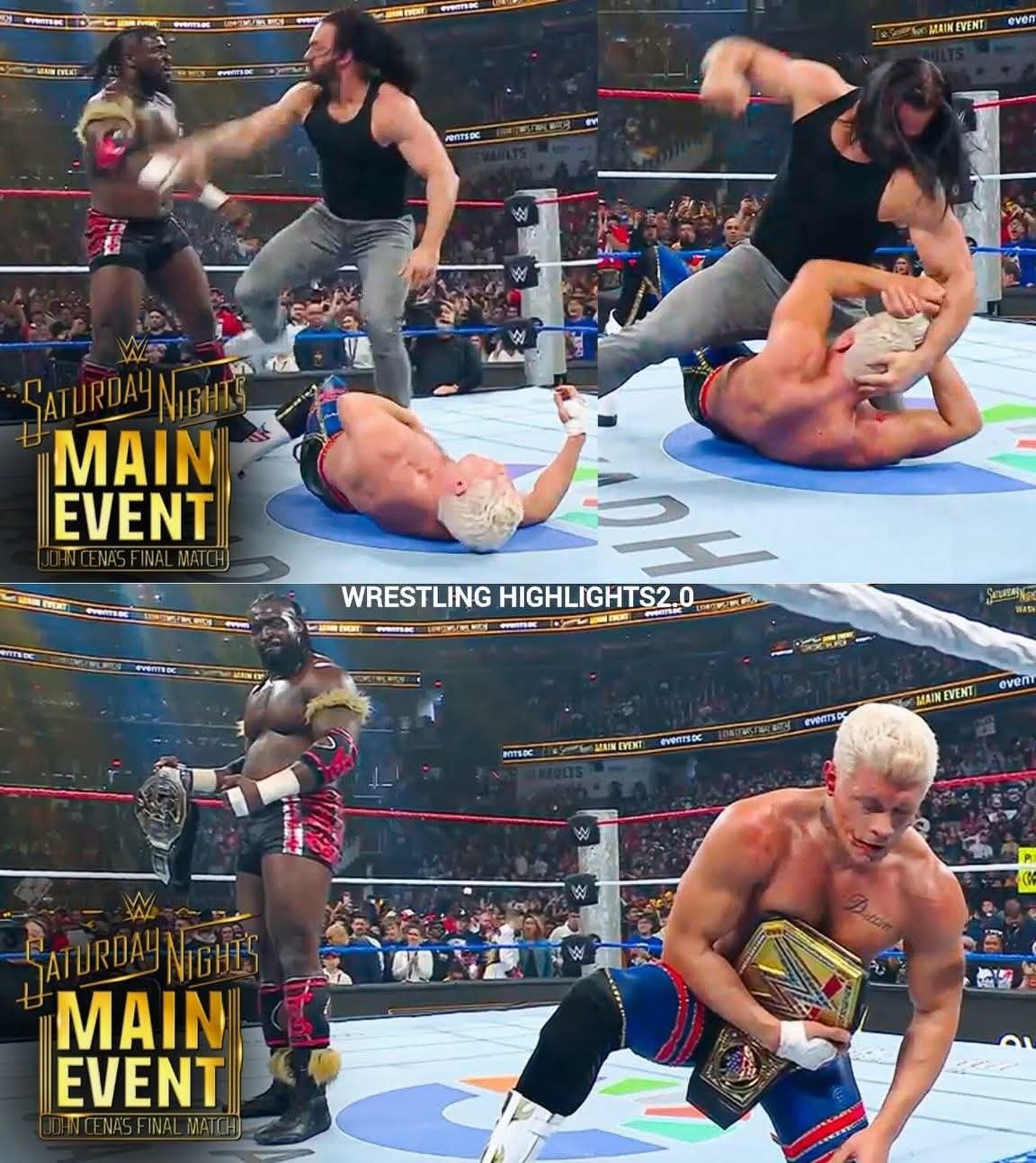 Drew McIntyre’s Ruthless Attack on Cody Rhodes Ends in Shocking Disqualification WWE Saturday Night Main Event – 13 December 2025 😭😰
