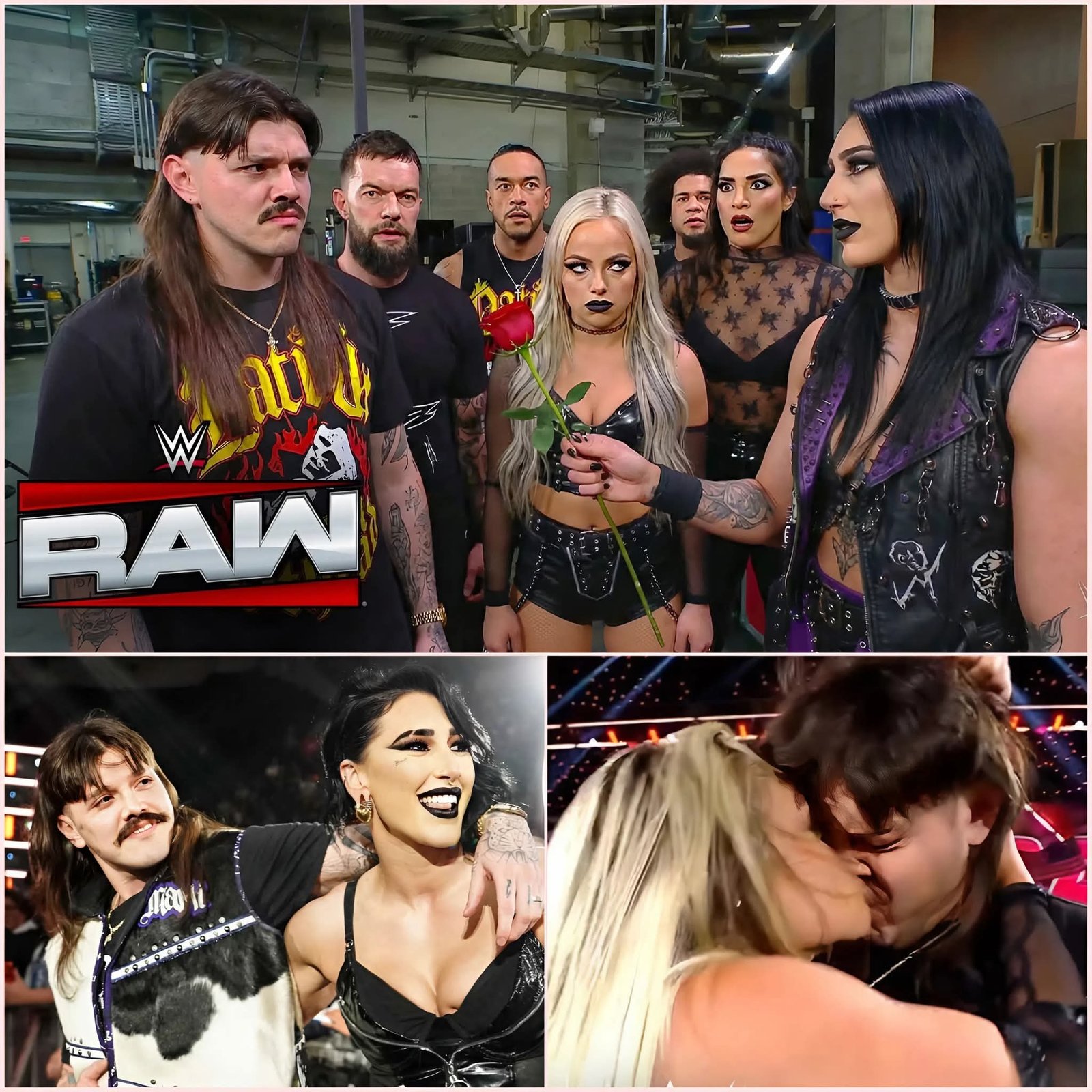 Rhea Ripley Trolls Dominik Mysterio With Flower in Front of Liv Morgan on WWE Raw 💋😙💋😙