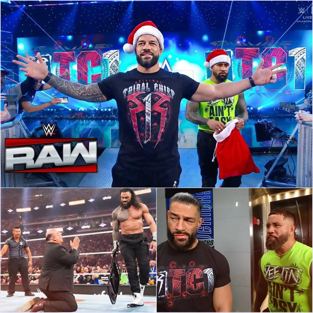 Santa Chief! Roman Reigns RETURNS With Jey Uso And Challenges CM Punk On WWE RAW! 😱🔥