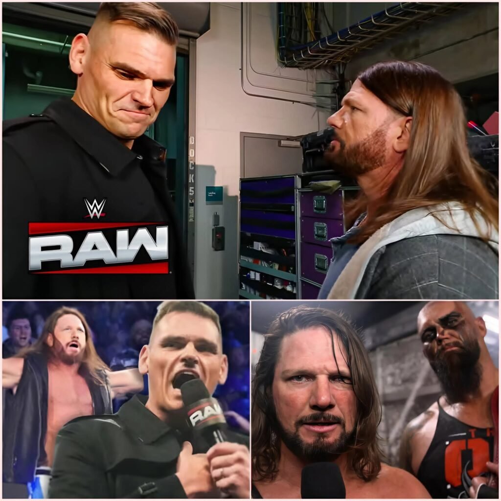 Gunther CONFRONTS AJ Styles Backstage at WWE Raw 😱🔥 A Tension-Filled Moment That Shook the Locker Room