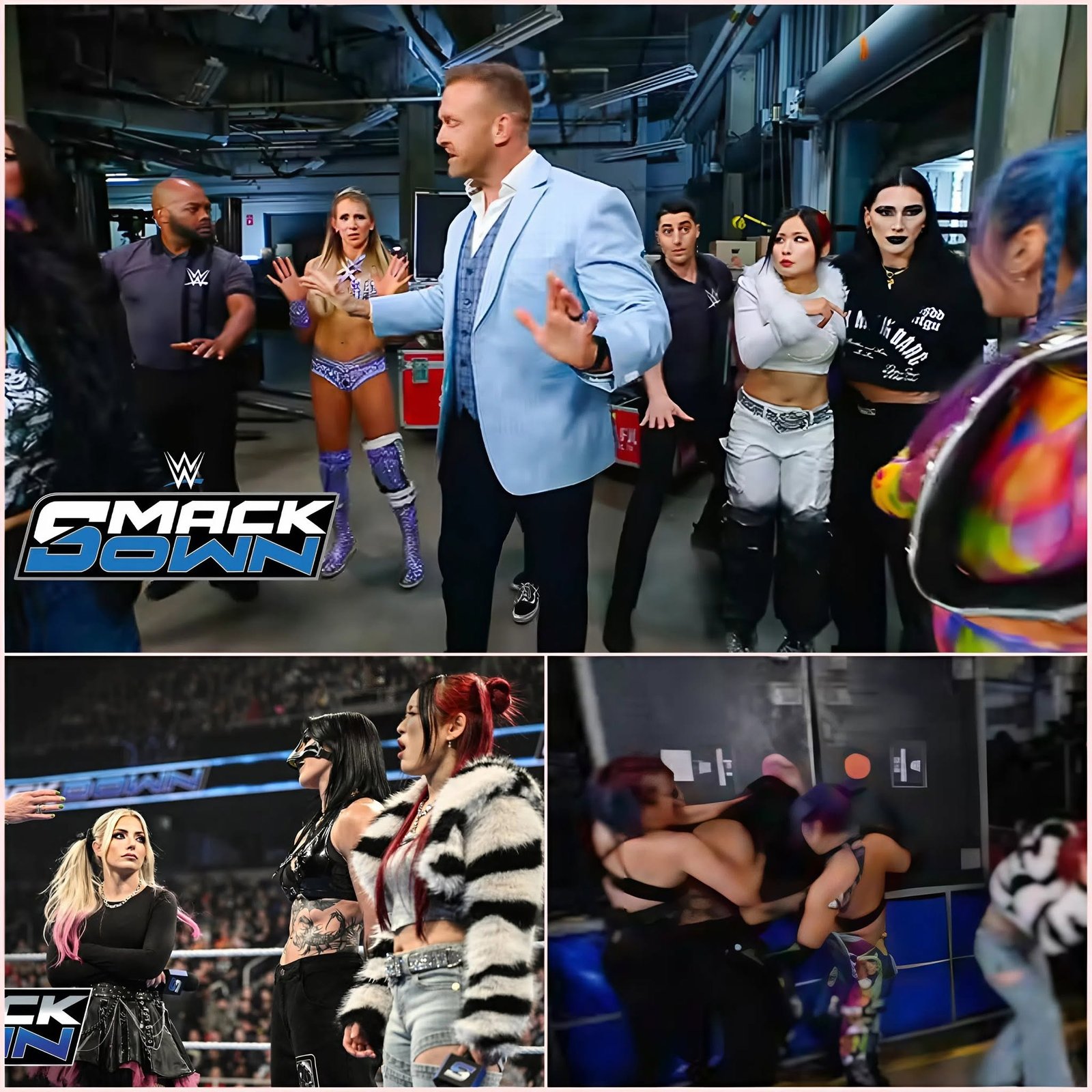 8-Woman Tag Match Announced After Explosive Backstage Brawl at WWE SmackDown 😭😱